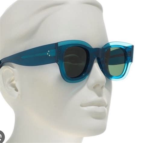 celine petrol zoe sunglasses in crystal blue|Celine Zoe Sunglasses Petrol Blue Crystal .